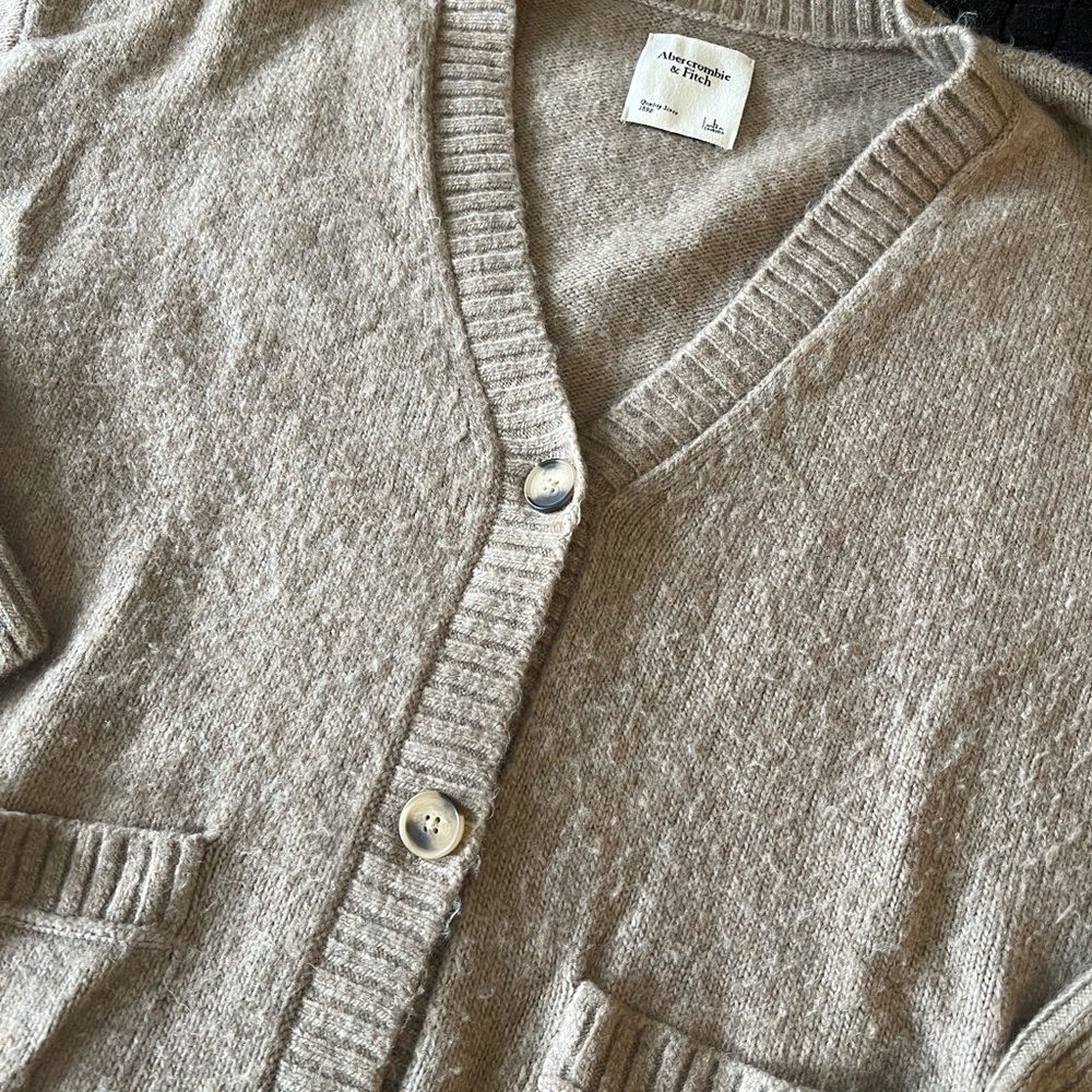 Women's Tan Cardigan Sweater